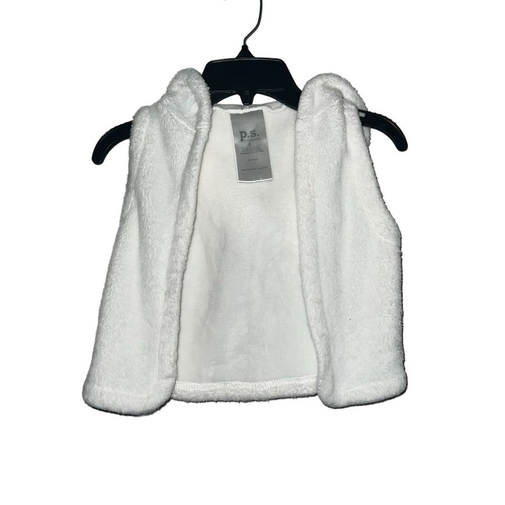 PS Soft White Furry Children Hoodie Size S